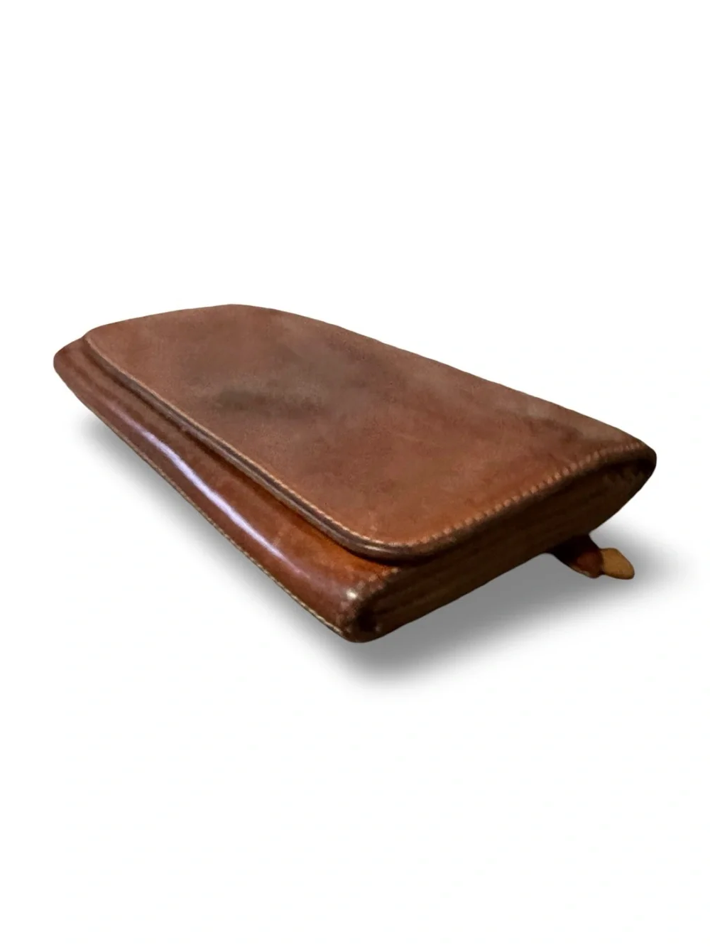 Il Bisonte Men's/Women  Brown Leather Foldover Wallet - Classic Organizer